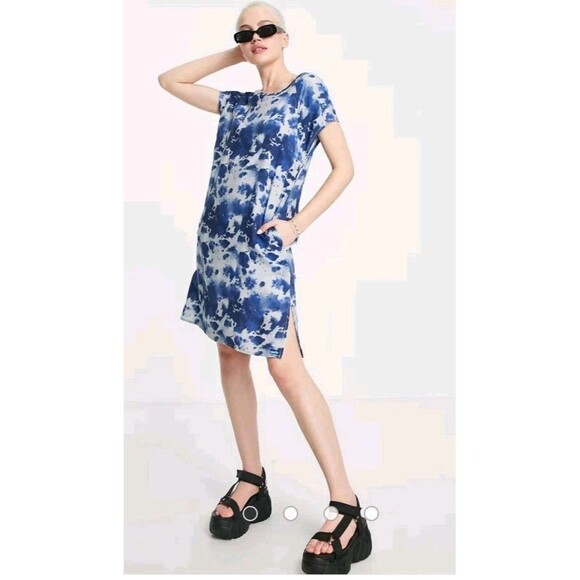 Kavu XS Somerton Dress Blue/Light Blue Tie Dye Viscose Pockets E2.1 Gorpcore - Picture 11 of 11